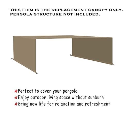 Alion Home Waterproof Pergola Cover - Universal Replacement Canopy (14' L x 10' W, Muddy Water) — view 5