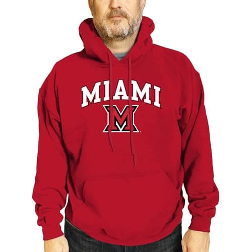 Campus Colors Miami (OH) Redhawks Arch & Logo Gameday Hoodie - Red Medium