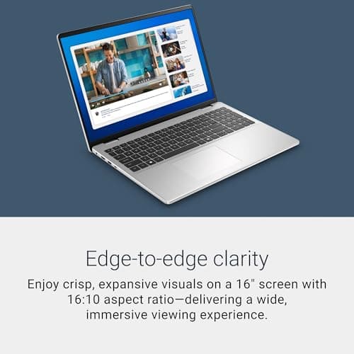Dell 16 Laptop DC16251-16.0-inch 16:10 FHD+ Display, Intel Core 7 150U, 16GB DDR5 RAM, 1TB SSD, Intel Graphics, Windows 11 Home, Onsite Service - Platinum Silver (Metal Chassis) — view 2