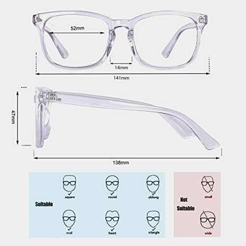 Maxjuli Blue Light Blocking Glasses,Computer Reading/Gaming/TV/Phones Glasses for Women Men(Transparent) — view 2