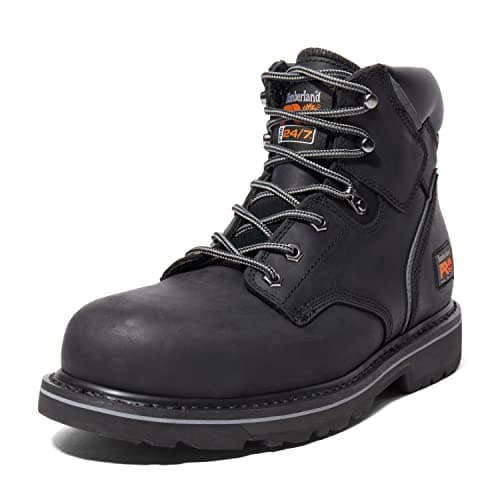 Timberland PRO Men's Pit Boss 6 Inch Steel Safety Toe Industrial Work Boot, Black-2024 New, 8.5