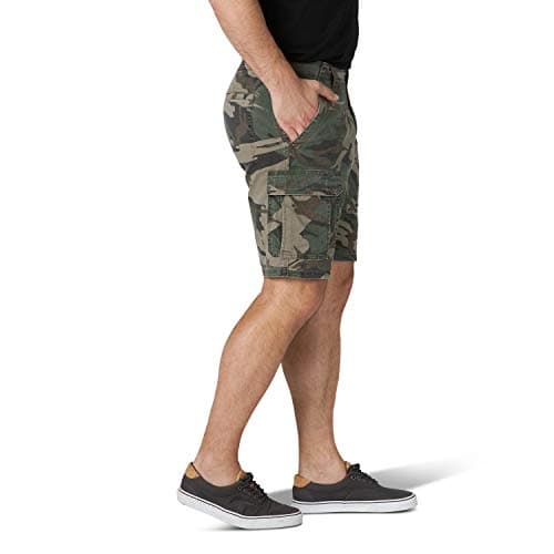 Wrangler Authentics Men's Classic Cargo Stretch Short, Green Camo, 36 — view 3