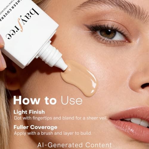 bayfree Glow Skin Tinted Moisturizer, Lightweight Sheer Coverage Skin Tint, Long Lasting Hydrating & Weightless, Makeup and Skincare Benefits, Buildable Natural Finish, Vegan — view 3