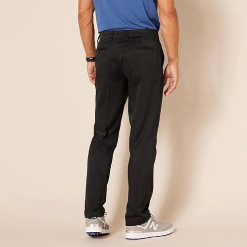 Amazon Essentials Men's Straight-Fit All-Day Stretch Golf Pant, Black, 38W x 32L