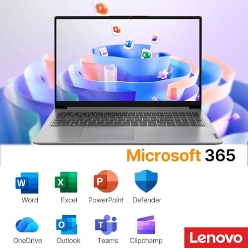 Lenovo IdeaPad 15.6" FHD Business Laptop • Microsoft Office 365 • Intel 4-core CPU • 128GB SSD • WiFi 6 • Copilot AI • HDMI • Windows 11 w/Cooler — view 2