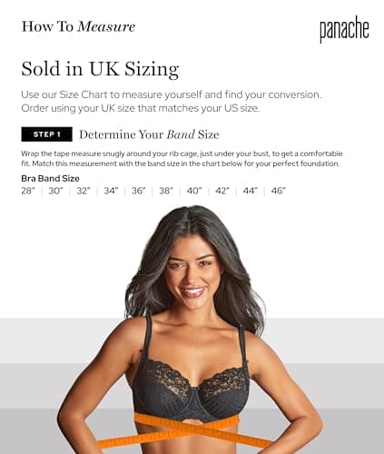 Panache Women's High Impact Underwire Sports Bra Max Support, Moisture Wicking, Heavy Duty Sports Bra for Women|Black 32DD — view 4