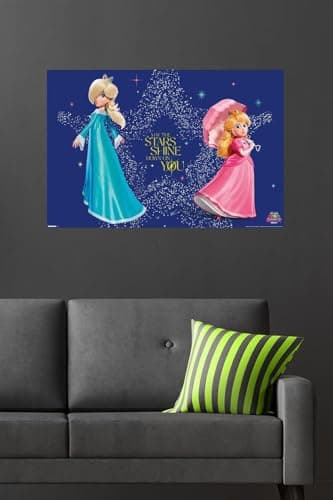 Nintendo The Super Mario Galaxy Movie (2026) - Peach & Rosalina Stars Wall Poster, 34L" x 22.4W", Unframed Version — view 3