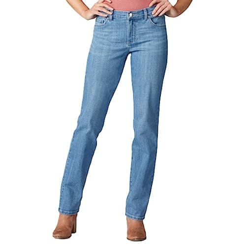 Lee Women's Relaxed Fit Straight Leg Jean, Inspire Blue, 14 Short