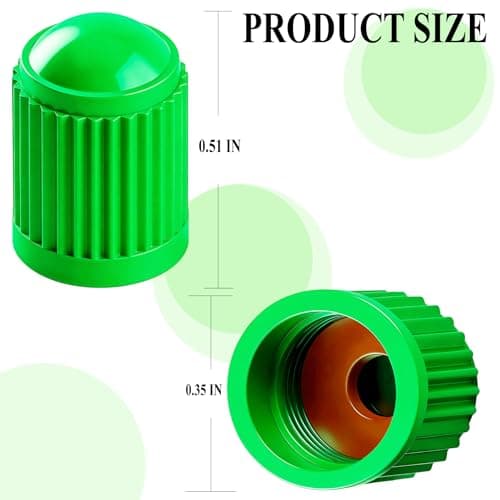 MEAJOO 30PCS Tire Valve Stem Caps, Corrosion Resistant, with O Rubber Ring, Airtight Seal Heavy Duty Dustproof Tire Valve Stem Covers for Cars, SUV, Trucks, Bikes, Motorcycles, Bicycles(Green)