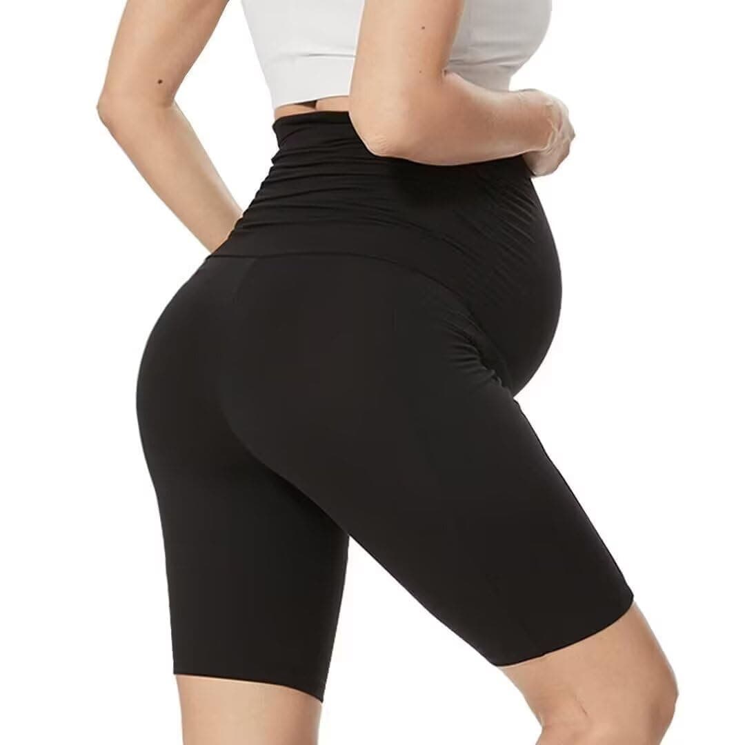 QGGQDD Maternity Biker Shorts Over Belly High Waisted for Pregnancy Yoga Workouts — view 2