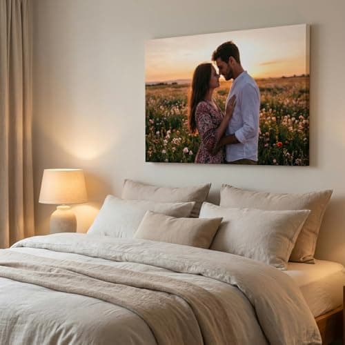 IUI Custom Canvas Prints with Your Photos - Personalized Pictures to Stunning Framed Canvas Wall Art Ideal for Home Decor Gifts Keepsakes for Family Baby Couple Boyfriend Girlfriend Pet (11"L × 14"W) — view 4