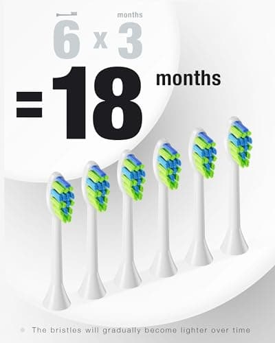 7AM2M Sonic Electric Toothbrush with 6 Brush Heads for Adults&Kids, One Charge for 120 Days, Wireless Fast Charge, 5 Modes, 40000VPM Powered Toothbrush, 2 Minutes Built in Smart Timer (Black) — view 5