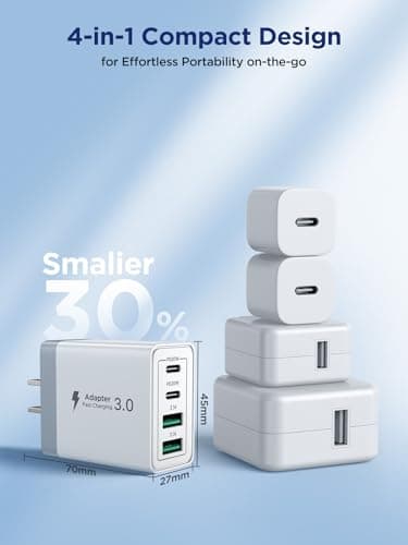 iPhone 16 15 Charger Fast Charging, 20W Dual Port USB C Charger Block with 6FT USB C Charging Cable Cord for iPhone 16 15 14 13 12 11 Pro Max XS, iPad, Samsung Phone, Tablet — view 4