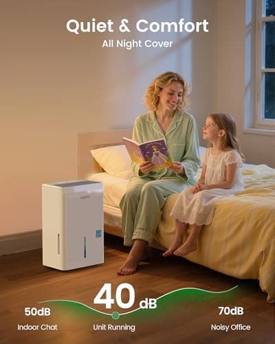 Waykar 5000 Sq.Ft Energy Star Dehumidifier for Basement & Home, 80 Pint/Day with Drain Hose & Tank, Ultra Quiet (40 dB), Smart Auto Comfort Mode — view 5