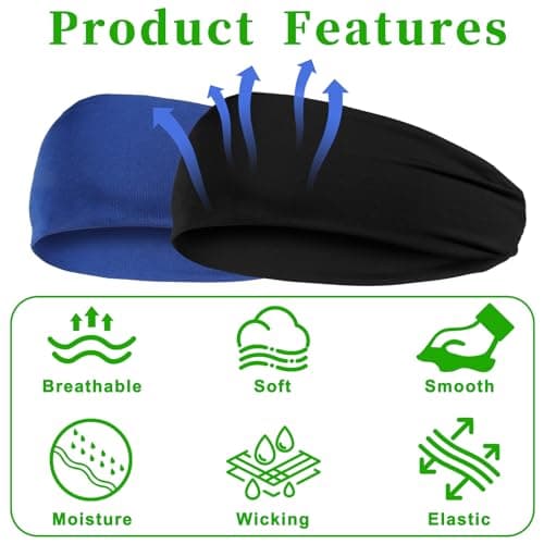 LIQWEI 5Pcs Boys Headband, Soccer Headbands for Boys, Sports Headbands for Kids Boy Headbanded for Sport, Kids Sweatbands Breathable Headband for Sports Running Exercise Football — view 5