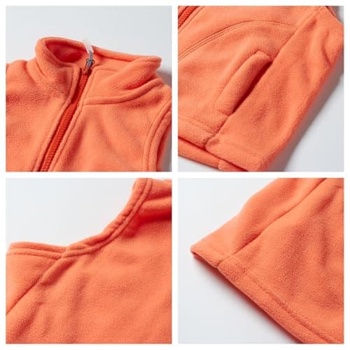 Mud Kingdom Toddler Boys Vest Jacket Fleece Lightweight 4T Orange — view 5