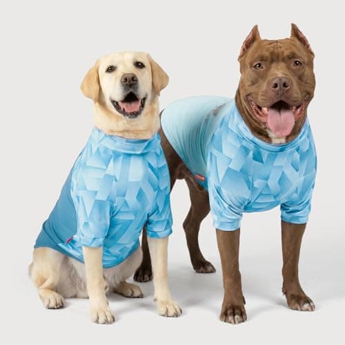KYEESE 2Pack UV Protection Dog Shirt, UPF 50+ Cooling Dog T Shirts for Large Dogs Boy, Breathable Reflective Dogs Sun Shirts with Sleeves Summer Pet Clothes, Blue, 3XL — view 5