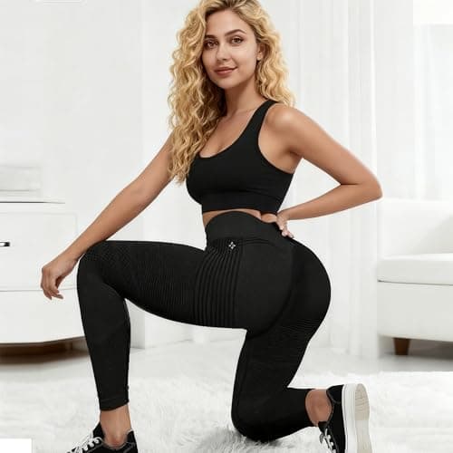 3D Compression Leggings for Women, High Waisted Tummy Control Yoga Pants — view 2