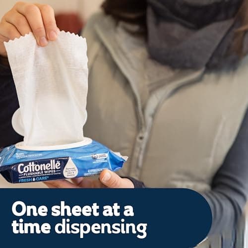 Cottonelle Fresh Care Flushable Wet Wipes, Adult Wet Wipes, 4 Flip-Top Packs, 42 Wipes per Pack (168 Total Flushable Wipes) — view 5