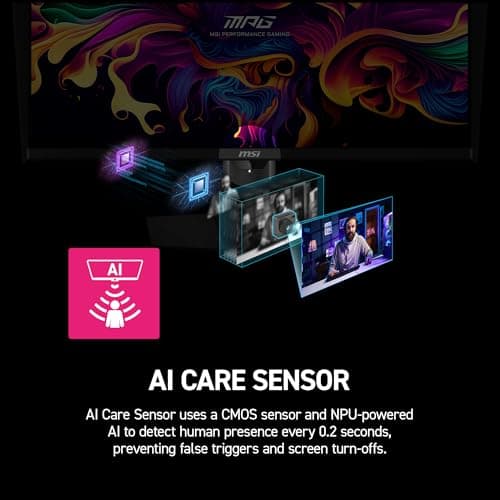 MSI MPG 271QR QD-OLED X50 27-inch 2560 x 1440 (QHD) Gaming Monitor, 500Hz, AMD Adaptive-Sync, HDR Ready, HDMI, VGA Port, VESA Mountable, Tilt, 4-Side Slim Bezel, 0.03ms, Black — view 5