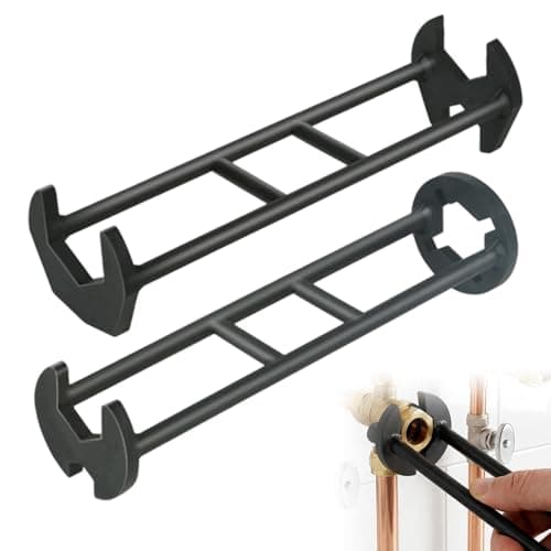 YPZVX Multifunctional Sink Wrench 2pcs,Plumbing Wrench for Tight Spaces,Faucet Installation Tool for Kitchen Bathroom, Under Basin Pipe & Angle Valve Repair Plumbing Tools (1 Set)