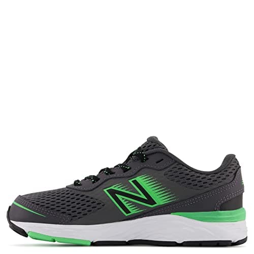 New Balance Kid's 680 V6 Lace-up Running Shoe, Magnet/Vibrant Spring/Black, 11.5 Wide Little Kid — view 3