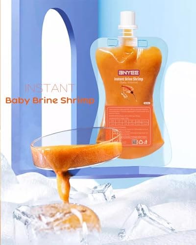 BNYEE Instant Fish Food - Consisting of Non-Living Baby Brine Shrimp for Fry/Larvae Fish, Small Fish, Corals, Jelly Fish, Seahorses, and Invertebrates