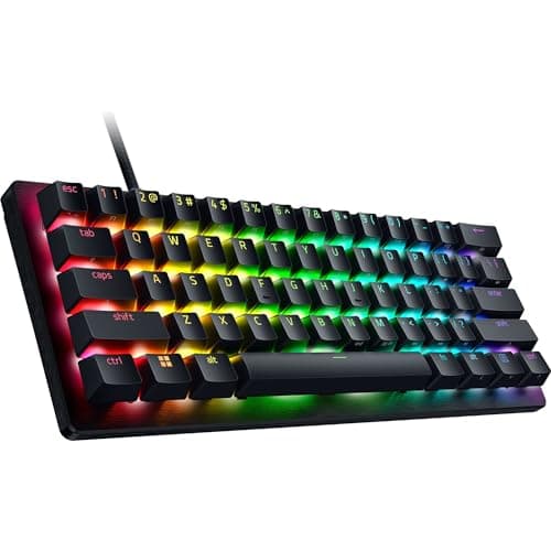 Razer Huntsman V3 Pro Mini 60% Esports Gaming Keyboard: Analog Optical Switches with Rapid Trigger & Adjustable Actuation - Onboard Adjustments - Dual-Purpose Mod Keys - Doubleshot PBT Keycaps - Black — view 11