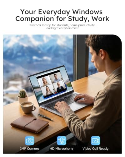 Amzboy 15.6” Windows 11 Laptop, N4020 CPU, 4GB RAM, 128GB eMMC, FHD Display — view 3
