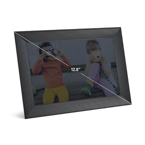 Aura Carver WiFi Digital Picture Frame | The Best Digital Frame for Gifting | Send Photos from Your Phone | Quick, Easy Setup in Aura App | Free Unlimited Storage | Gravel with White Mat