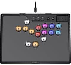 Corsair NOVABLADE PRO Wireless Hall Effect Leverless Controller – 15-Main Key Layout, 1000Hz Polling, 2.4GHz Wireless, SOCD, MGX Hyperdrive Hall Effect Magnetic Switches – PS5, PS4, PC – Black