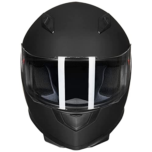 ILM Full Face Motorcycle Street Bike Helmet with Removable Winter Neck Scarf + 2 Visors DOT Model ILM-313 (M, Matte Black) — view 2