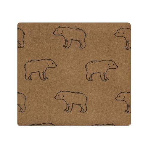 Hudson Baby Unisex Baby Cotton Poly Flannel Receiving Blankets, Brown Bear, One Size — view 4