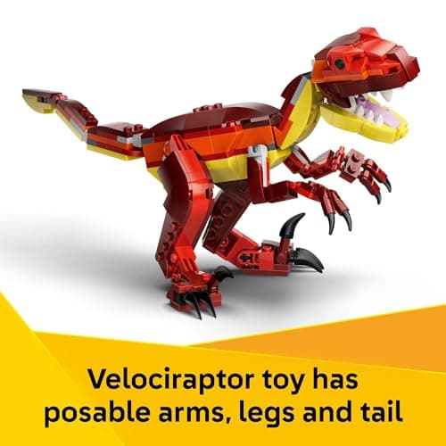 LEGO Creator 3 in 1 Fierce Dinosaur Building Toy for Boys & Girls, Ages 8+ - Gift for Birthdays - Kids Build 1 of 3 Prehistoric Animal Figures - 31379 — view 3