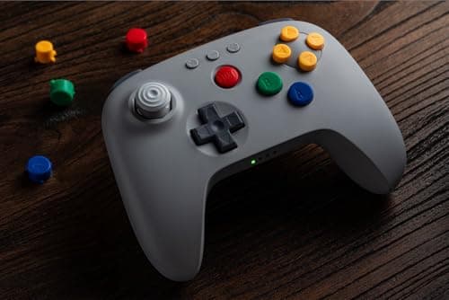 8BitDo 64 2.4G Wireless Controller for Original N64 Console, Analogue 3D, and Windows (Grey) — view 5