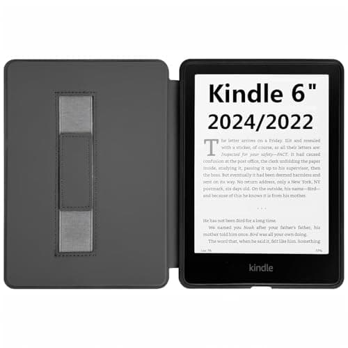 XunyLyee Case for 6 Inch Ebook Reader 2024/2022 e-Reader Cover 6", Lightweight Premium PU Leather Case Cover with Hand Strap, Auto Wake/Sleep for 6 inch Ebook Reader Case, Purple — view 2