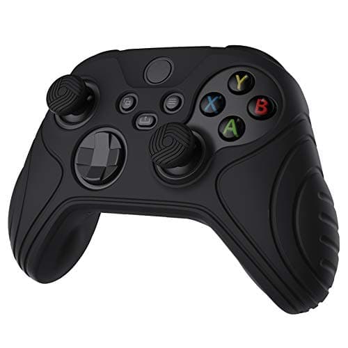 eXtremeRate PlayVital Samurai Edition Anti-Slip Silicone Grip Skin for Xbox Series S/X Controller, Ergonomic Protective Case Cover for Xbox Core Wireless Controller w/Thumb Grips - Black — view 5