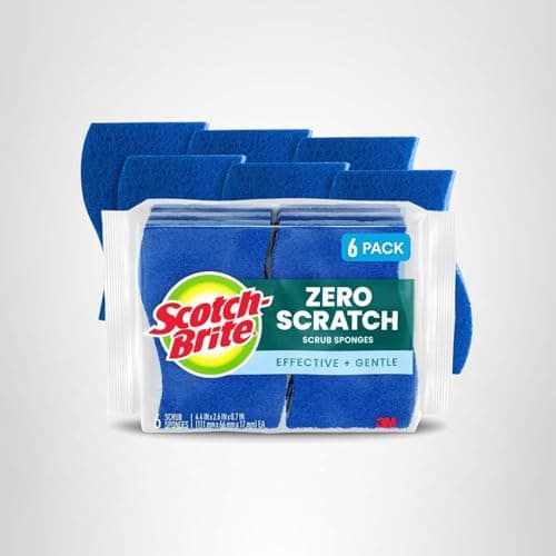Scotch-Brite Zero Scratch Scrub Sponge, 6 Kitchen Sponges for Cleaning Around the Home, Bathroom & More, Scratch-Free Dish Scrubber, Multi-Surface Safe, Best for Nonstick Pots and Pans — view 10