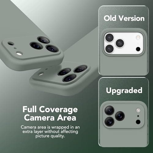 SuydanBox Magnetic for iPhone 17 Pro Case, Compatible with MagSafe, [Full Camera Protection][Screen Protector] Silicone Shockproof Protective Phone Case for iPhone 17 Pro 6.3", Calke Green — view 7