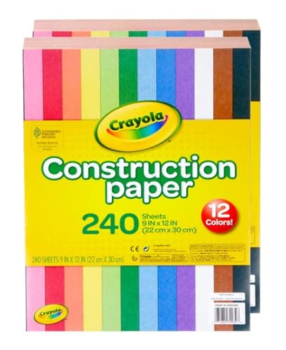 Crayola Construction Paper Bulk Pack (480 Sheets) – 10 Assorted Colors, 9x12, Teacher School Supplies & Classroom Must Haves, Card Making Craft Supplies, Art Paper — view 2