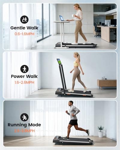 3-in-1 Walking Pad with 8% Incline, Portable Under Desk Treadmill, 2.5 HP Quiet Walking Pad Treadmill with 265 LBS Capacity, Foldable Treadmills for Home — view 4