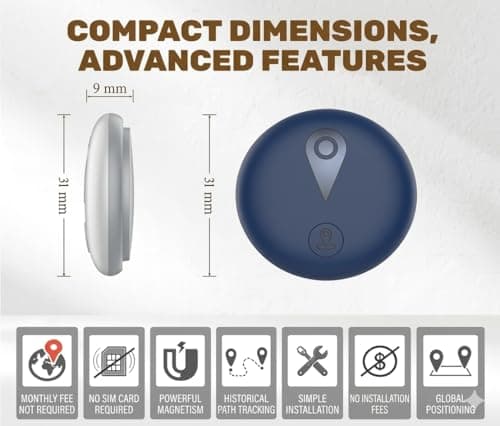 Magnetic GPS Tracker for Vehicles and Dogs, No Monthly Fee Real-Time GPS Locator, Waterproof Mini Anti-Lost Tracking Device Compatible with Android & iOS iPhone, Long Battery Life — view 5
