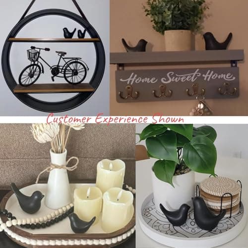 Notakia Small Birds Statues Black Home Decor Modern Style Decorative Ornaments for Living Room, Bedroom, Office Desktop, Cabinets — view 3