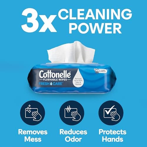 Cottonelle Fresh Feel Flushable Wet Wipes, Adult Wet Wipes, 8 Flip-Top Packs, 42 Wipes Per Pack (336 Total Wipes), Packaging May Vary — view 2