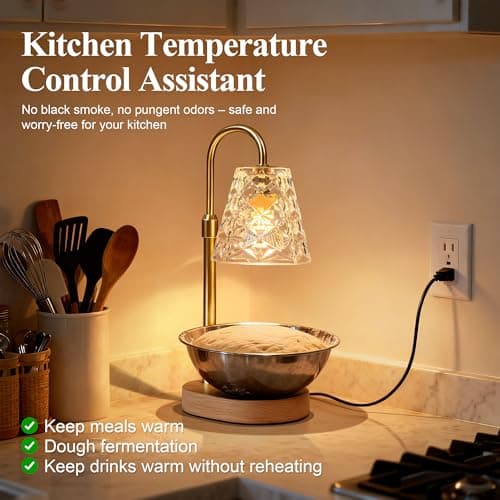 SyncGlow Candle Warmer Lamp with Timer, Birthday Gifts for Women Mom, House Warming Gifts New Home, Wax Melt Warmer for Scented Jar, Home Decor - Black
