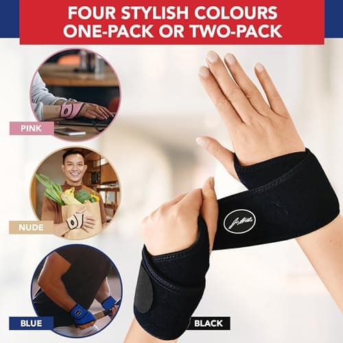 Doctor Developed Premium Copper Lined Wrist Support/Wrist Brace/Hand Support/Strap [single] & Doctor Handbook— Relieve Wrist Injuries, Arthritis, Sprains (Wrist Brace - Medium) — view 5