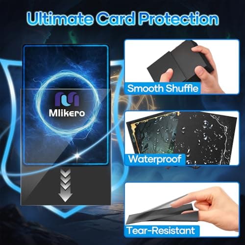 500 Counts Black Card Sleeves, Matte Card Sleeves Deck Card Protectors, Trading Card Sleeves Fit for MTG, Baseball Cards, Sports Cards, Game Cards — view 3