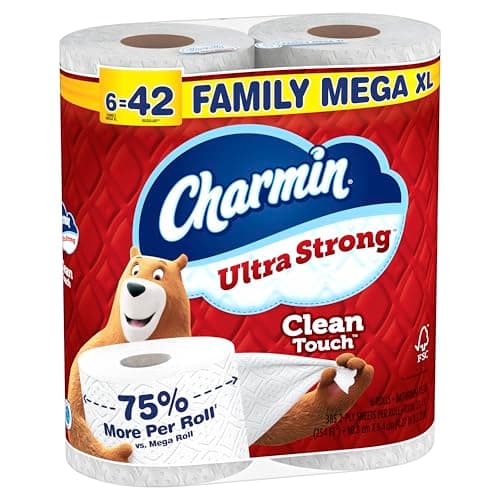 Charmin Ultra Strong Clean Touch Toilet Paper, 6 Family Mega XL Rolls = 42 Regular Rolls — view 9