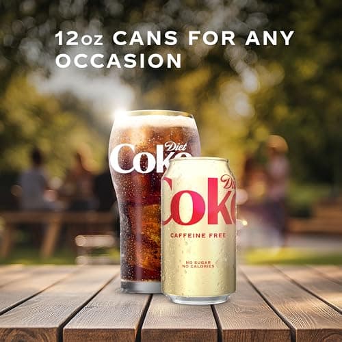 Diet Coke Caffeine Free Soda, 12 fl oz, 12 Pack (Package May Vary) — view 2