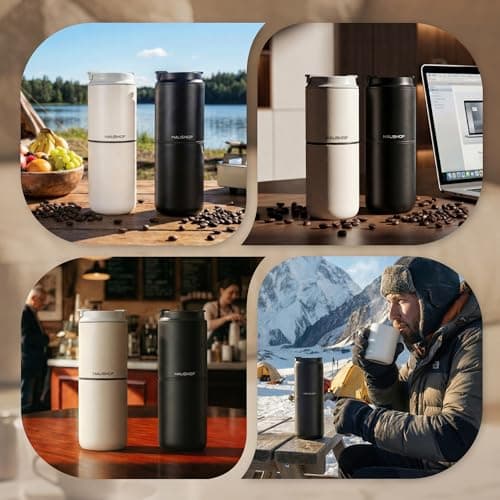 HAUSHOF Portable Electric Coffee Grinder, Travel Coffee Maker and Brewing Kit, Coffee Grinders for Home Use, Portable Pour Over Coffee Maker For Travel, Camping, Car — view 8